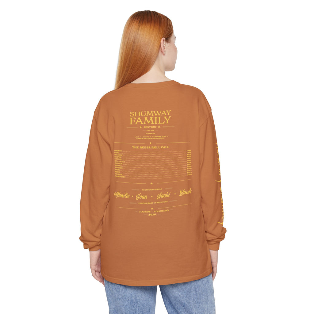 Honorary Shumway Family Rebellion Tour Long Sleeve Shirt | Band Poster Tee