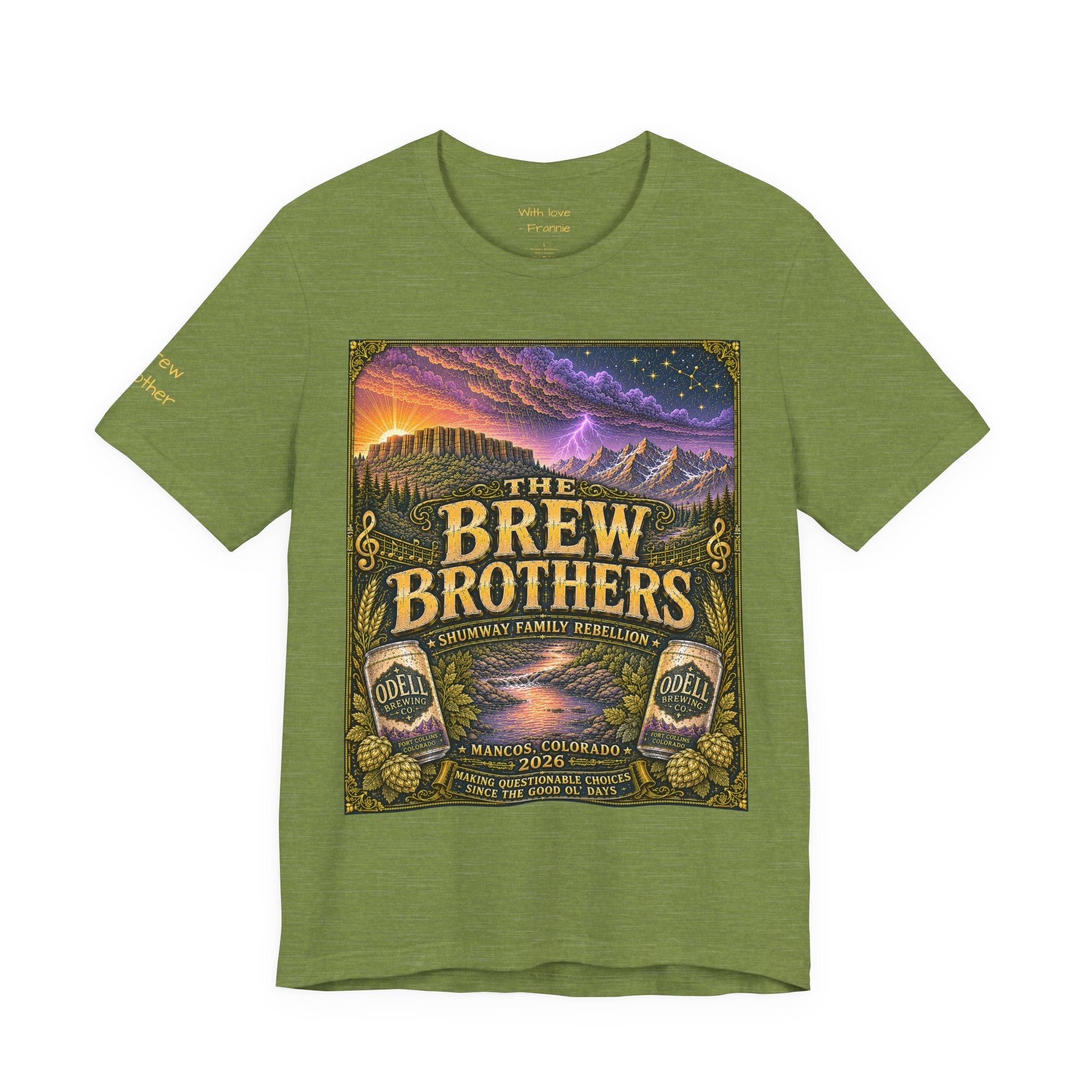 Brew Brother - Family Rebellion tour tee | Concert Poster T-shirt, Acoustic Folk Design