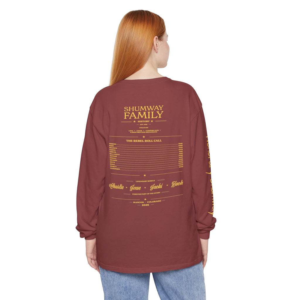 Honorary Shumway Family Rebellion Tour Long Sleeve Shirt | Band Poster Tee