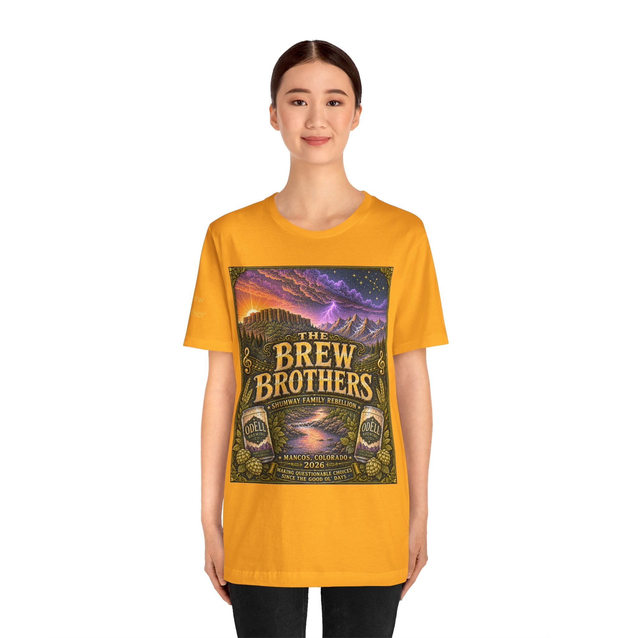 Brew Brother - Family Rebellion tour tee | Concert Poster T-shirt, Acoustic Folk Design