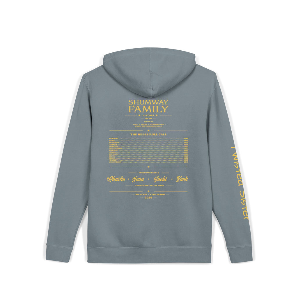 Twisted Sister - Shumway Mountain Lake Sunset hoodie | Vintage Landscape, Script Sleeve