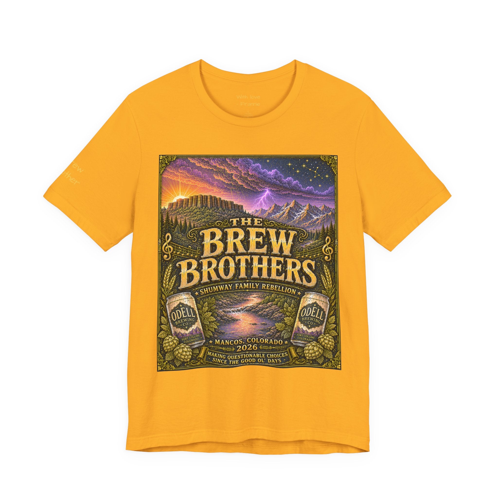 Brew Brother - Family Rebellion tour tee | Concert Poster T-shirt, Acoustic Folk Design