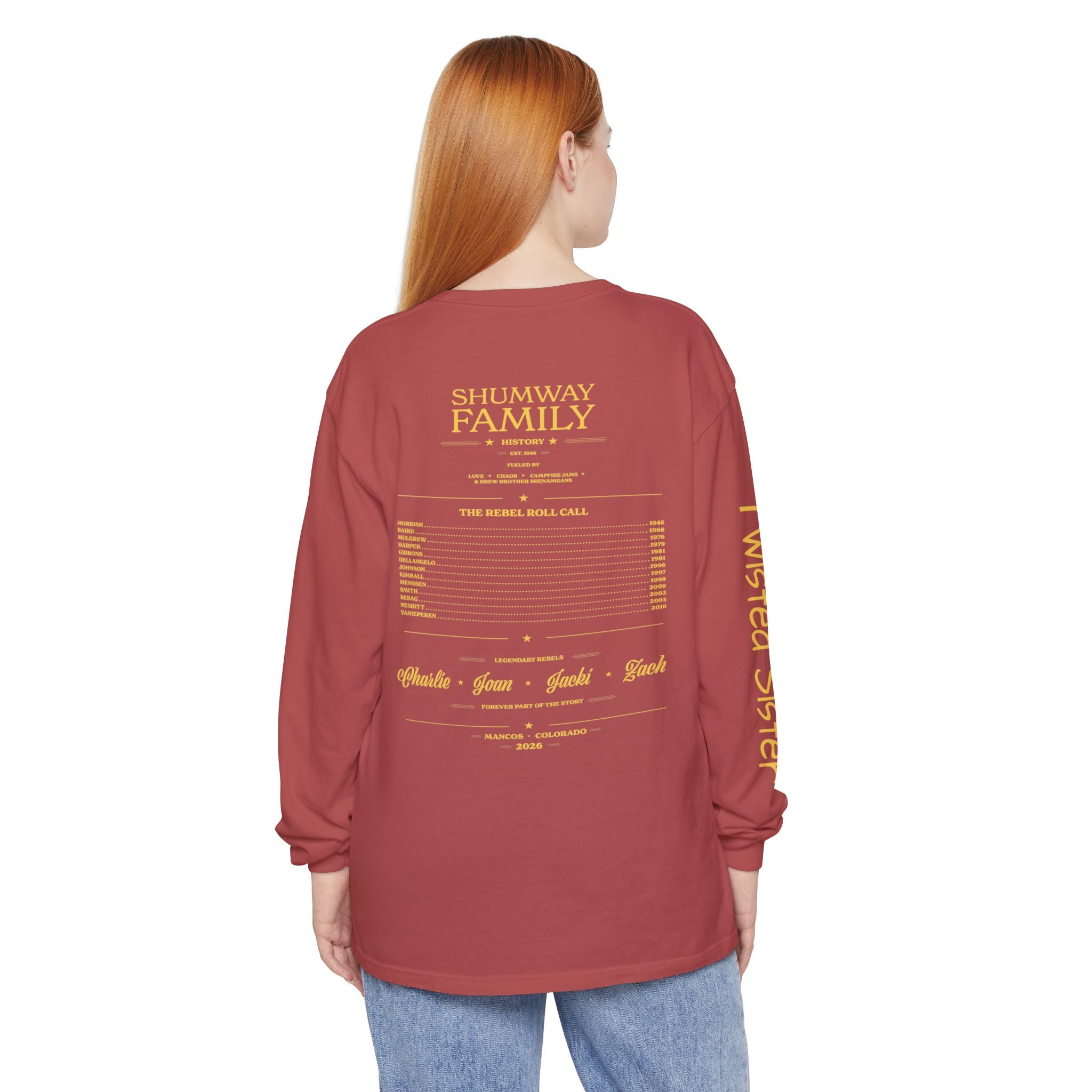 Twisted Sister - Shumway by Choice Family Rebellion Tour Long Sleeve Shirt | Band Poster Tee