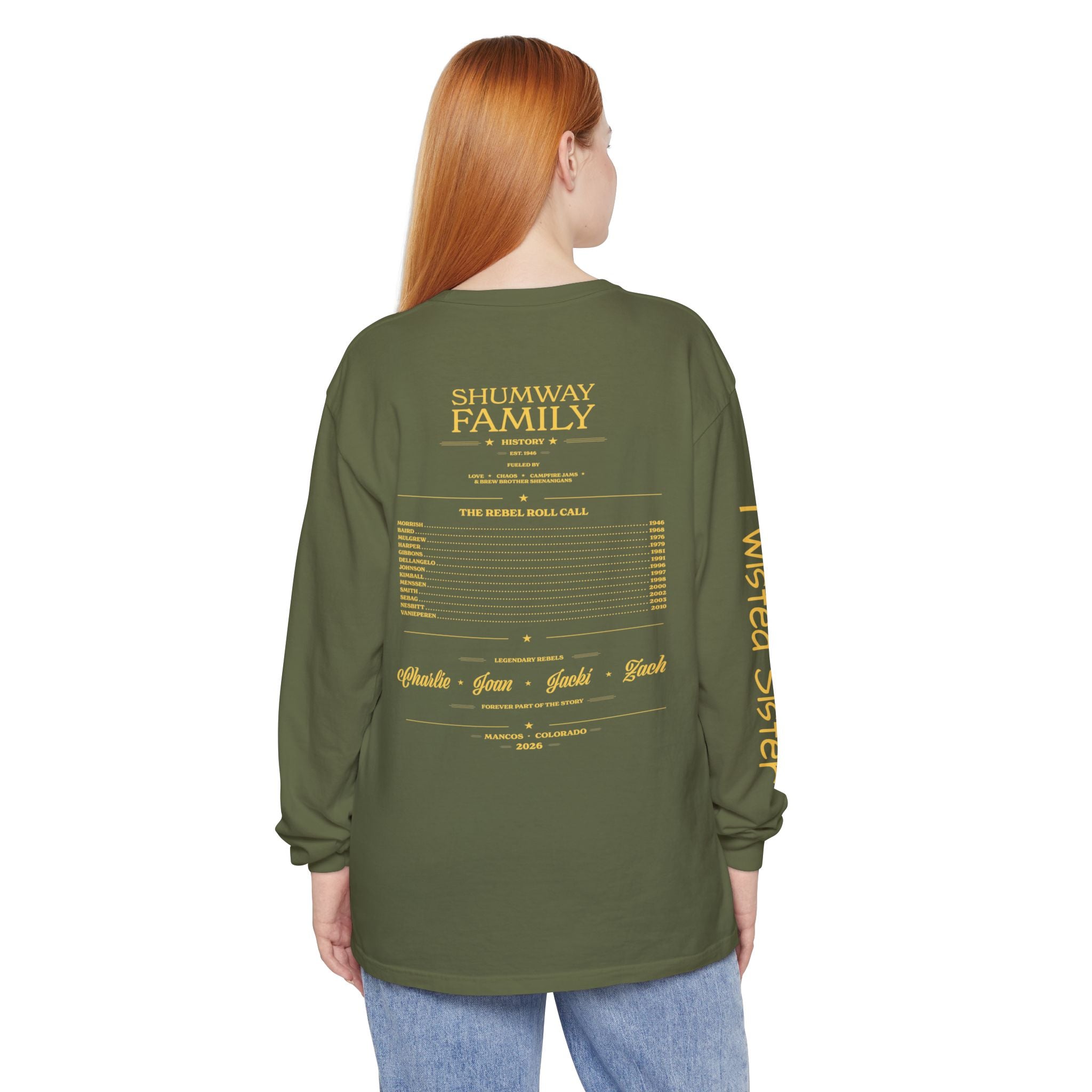 Twisted Sister - Shumway by Choice Family Rebellion Tour Long Sleeve Shirt | Band Poster Tee