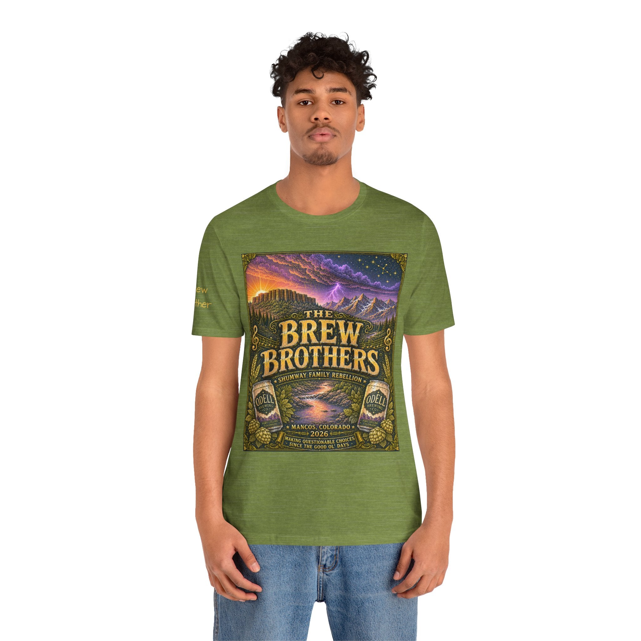 Brew Brother - Family Rebellion tour tee | Concert Poster T-shirt, Acoustic Folk Design