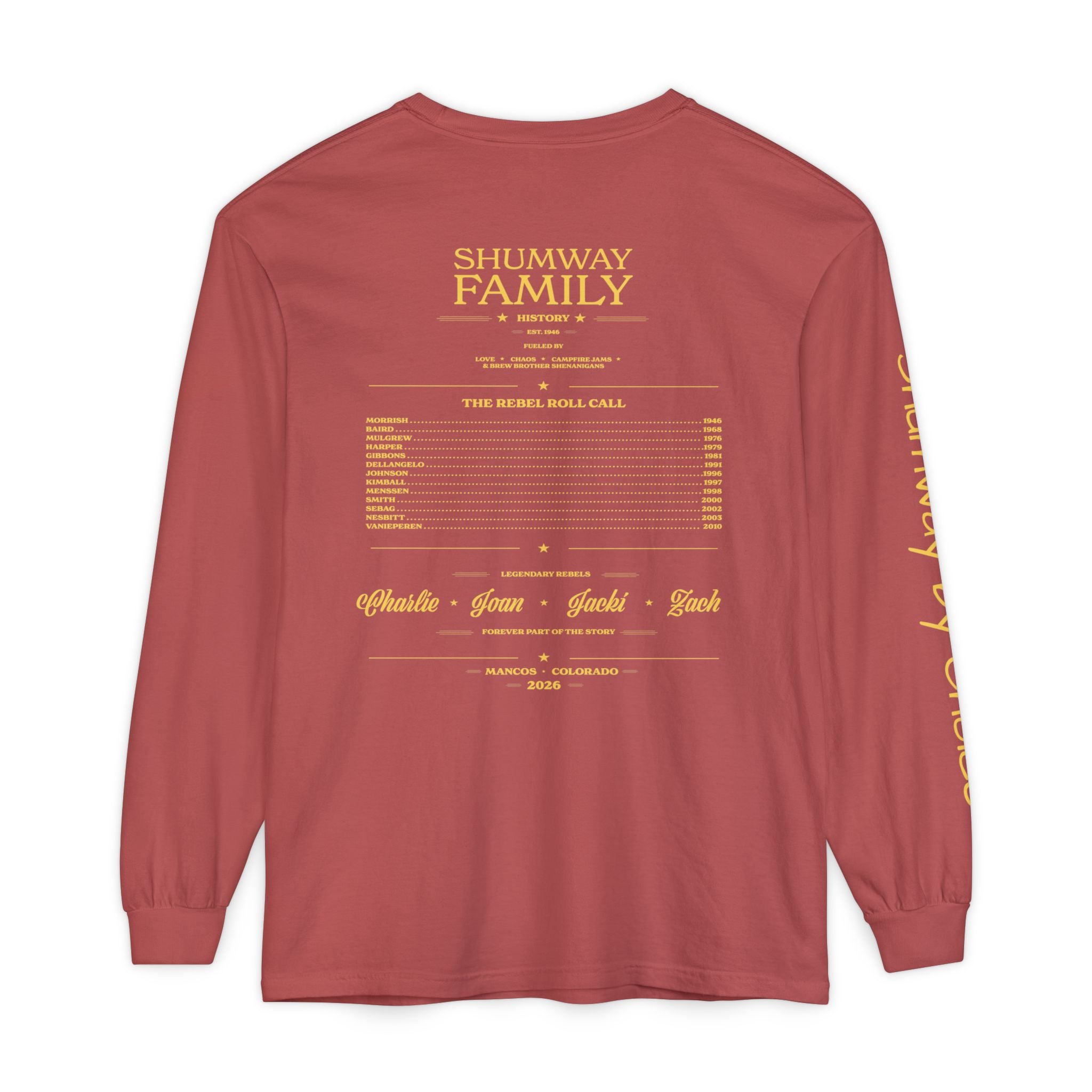 Shumway by Choice Family Rebellion Tour Long Sleeve Shirt | Band Poster Tee
