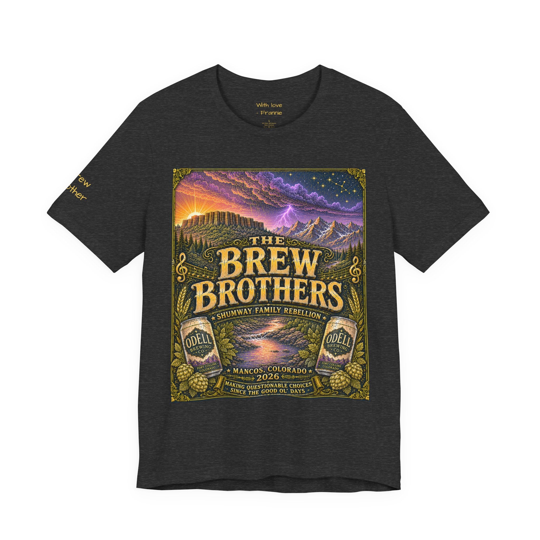 Brew Brother - Family Rebellion tour tee | Concert Poster T-shirt, Acoustic Folk Design