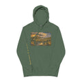 Honorary Shumway Mountain Lake Sunset hoodie | Vintage Landscape, Script Sleeve