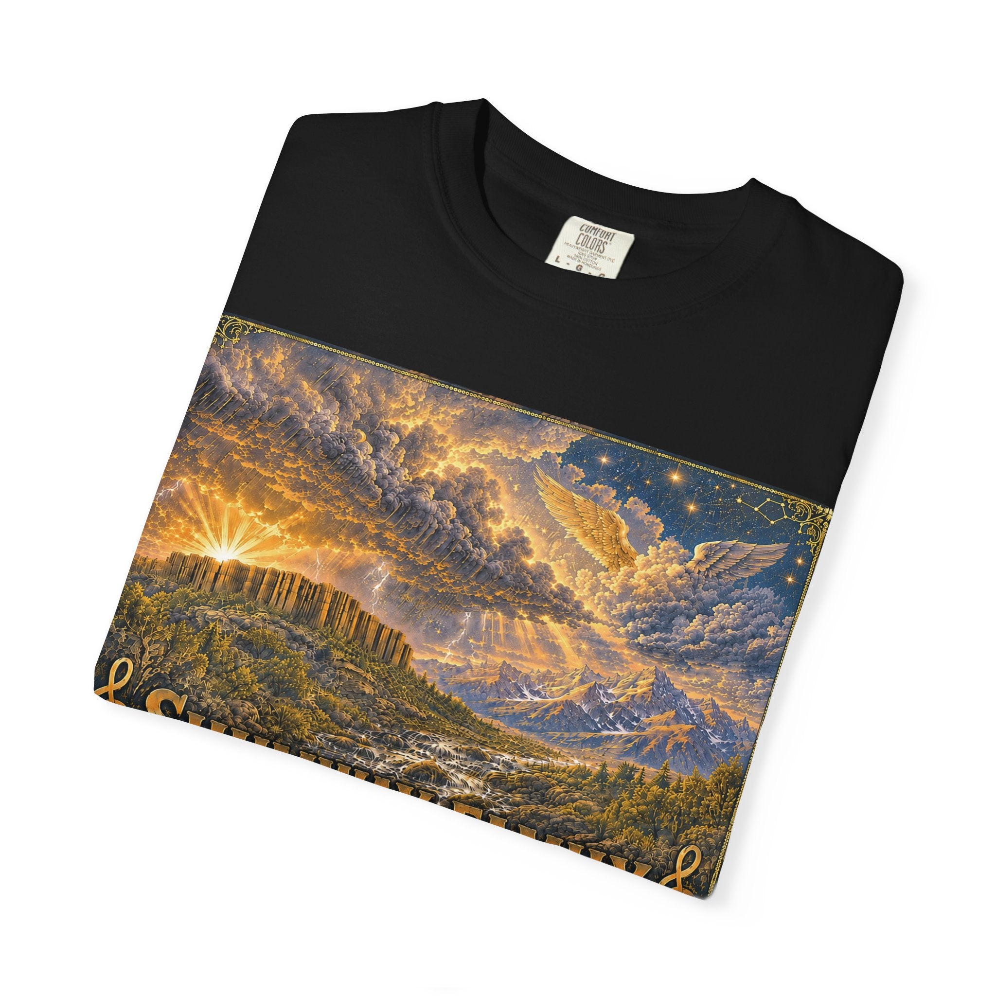 Shumway Family Rebellion T-shirt | Americana Sunset Landscape, Guitar Motif