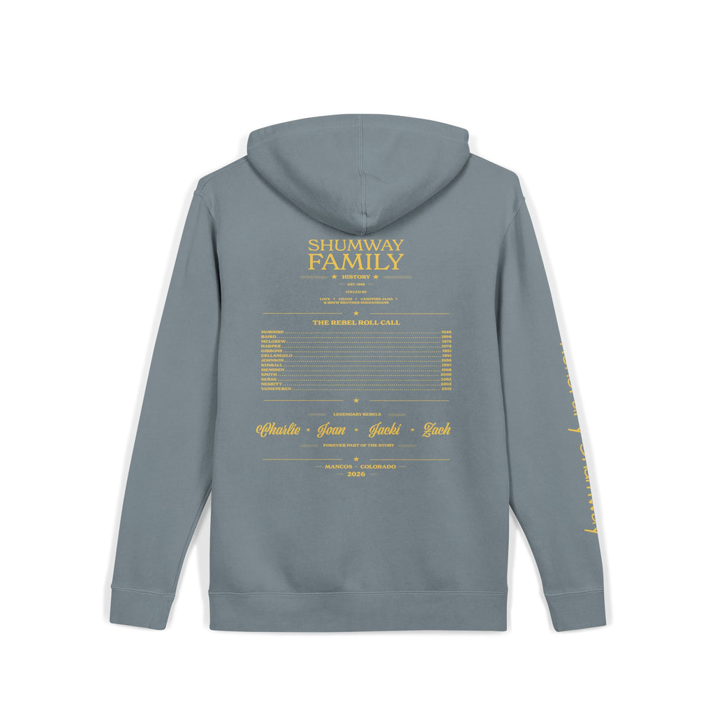 Honorary Shumway Mountain Lake Sunset hoodie | Vintage Landscape, Script Sleeve
