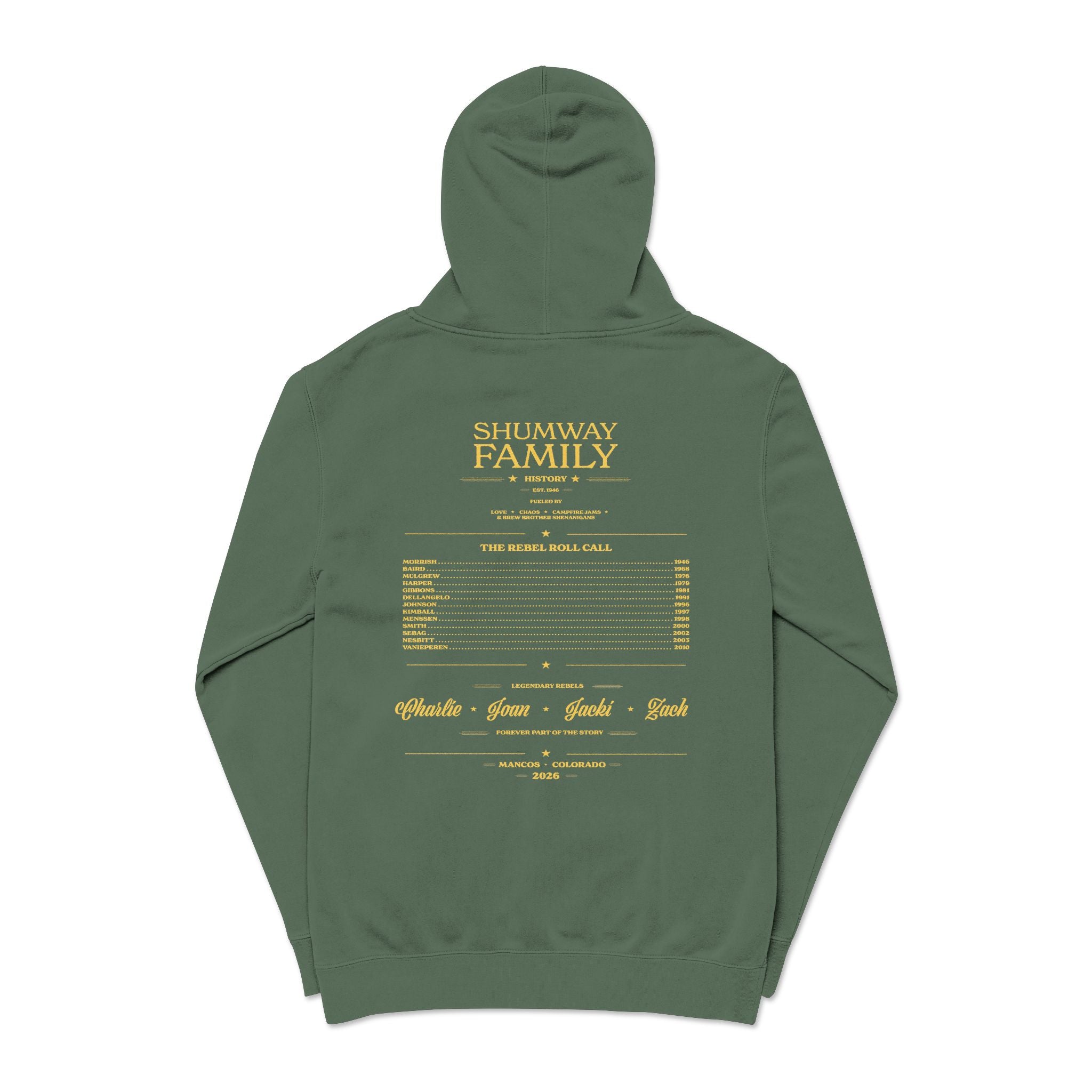 Twisted Sister - Shumway Mountain Lake Sunset hoodie | Vintage Landscape, Script Sleeve