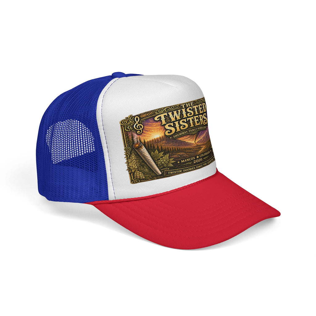 Twister Sister Shumway Family Rebellion concert poster Trucker Hat | Pagosa Springs Colorado music design