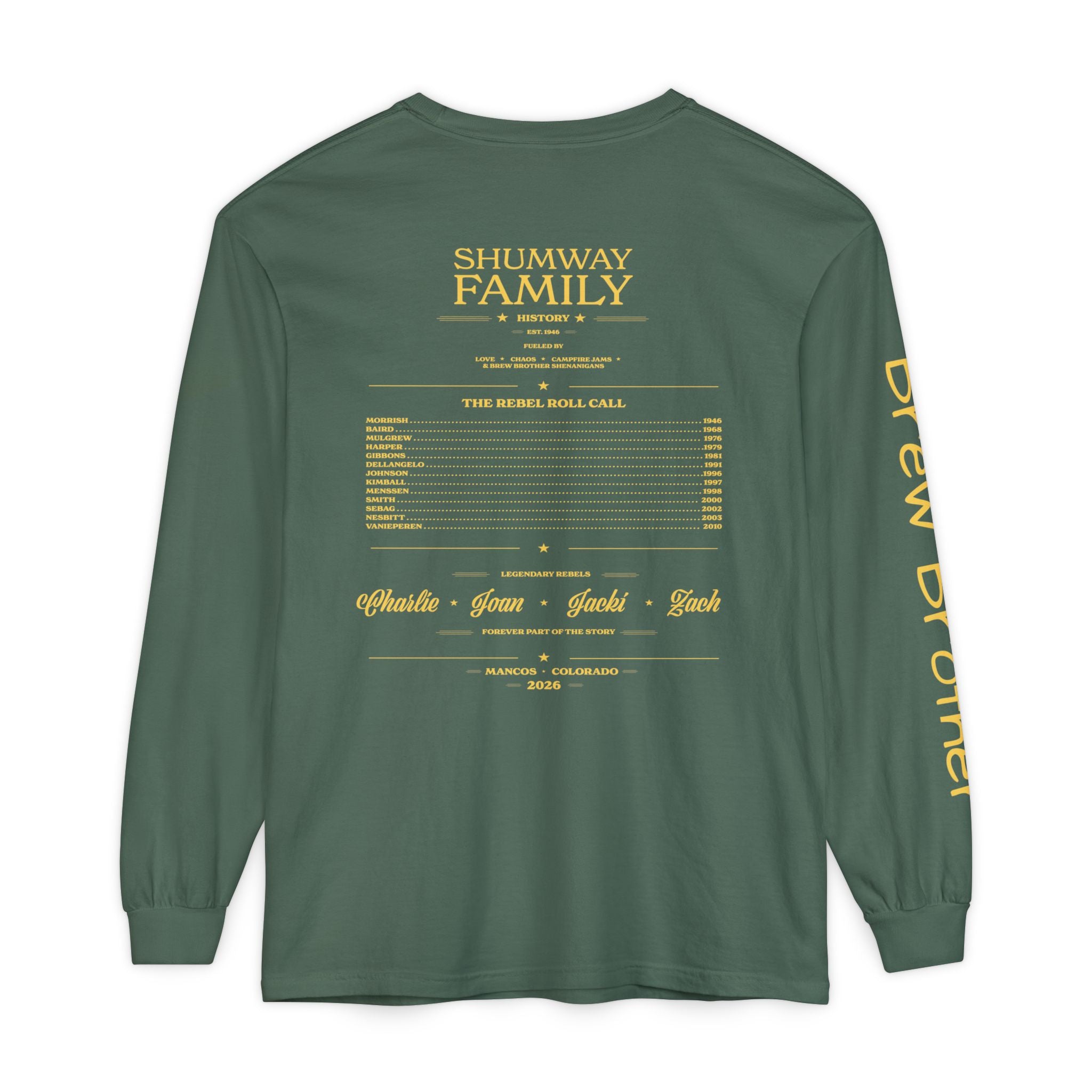 Brew Brother - Family Rebellion Tour Long Sleeve Shirt | Band Poster Tee