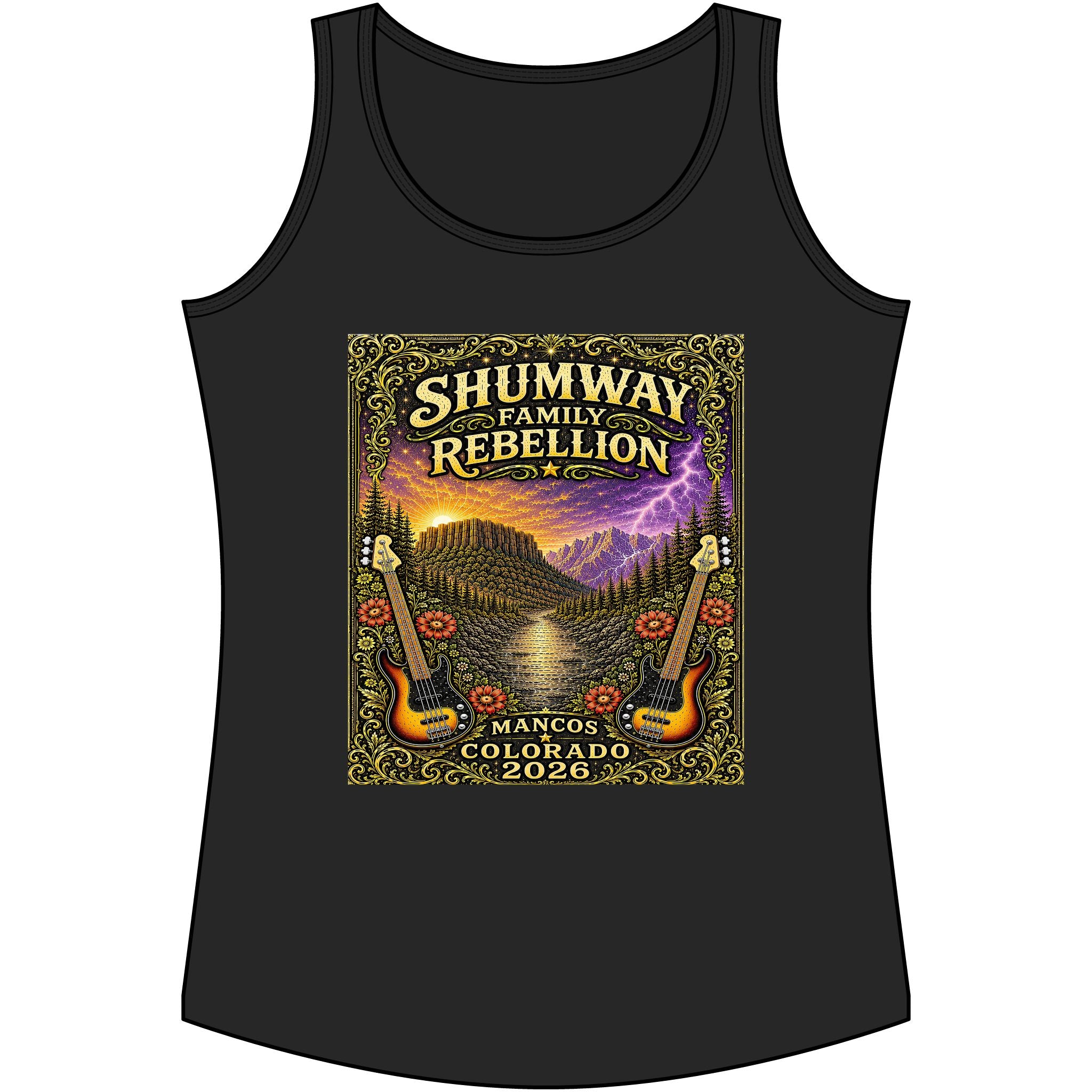 Shumway Family Rebellion poster tank | Concert tour tank top, Mancos Colorado 2026