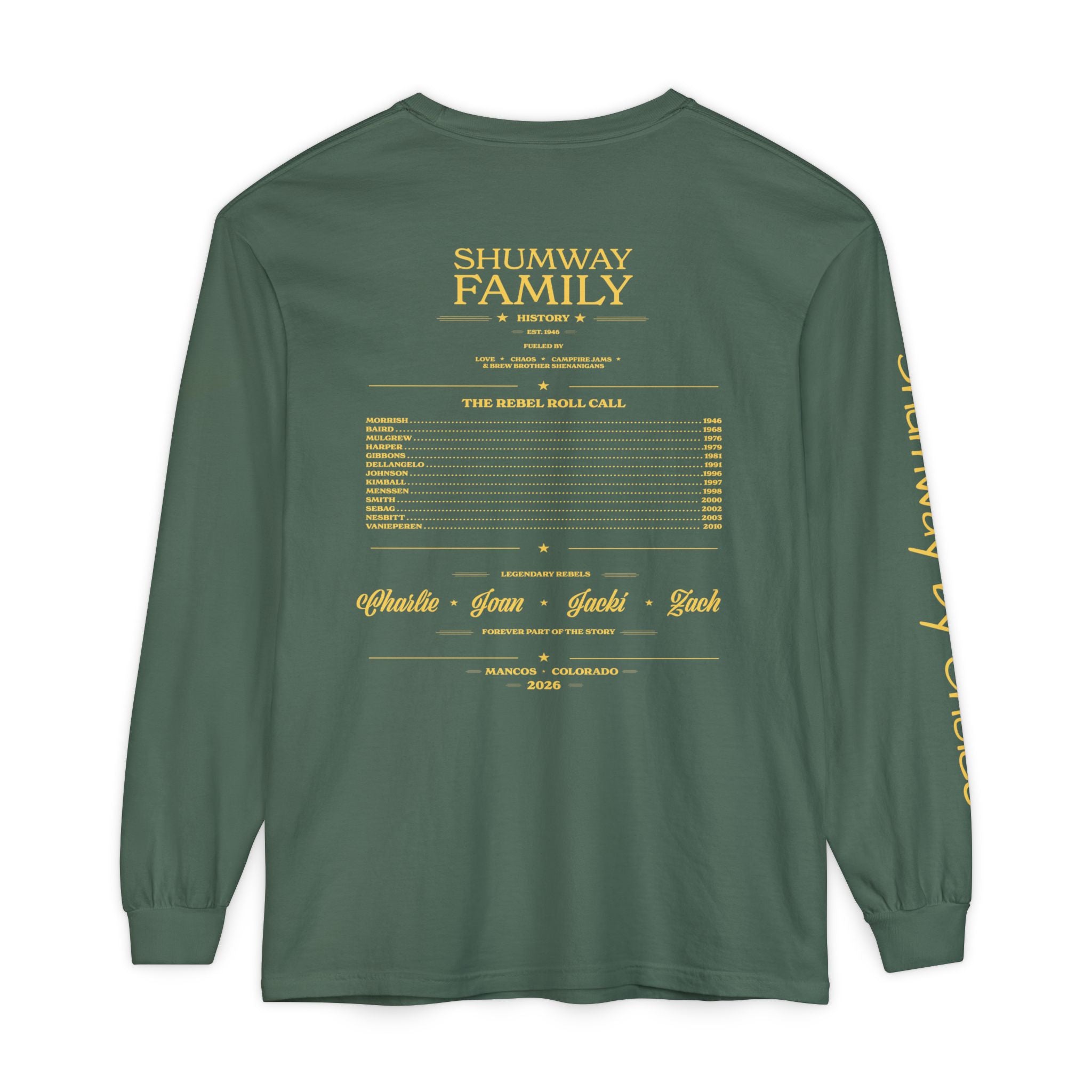 Shumway by Choice Family Rebellion Tour Long Sleeve Shirt | Band Poster Tee