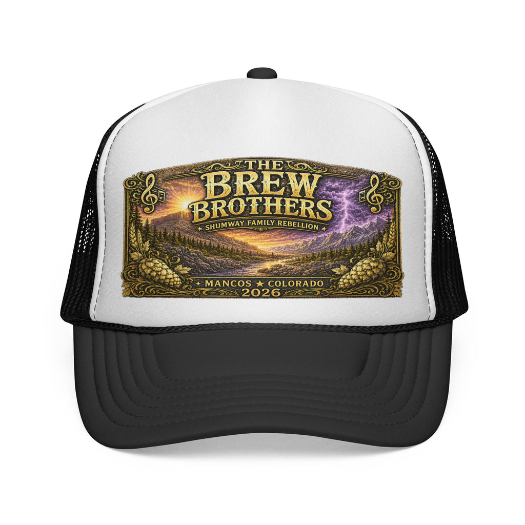 The Brew Brothers Shumway Family Rebellion concert poster Trucker Hat | Pagosa Springs Colorado music design