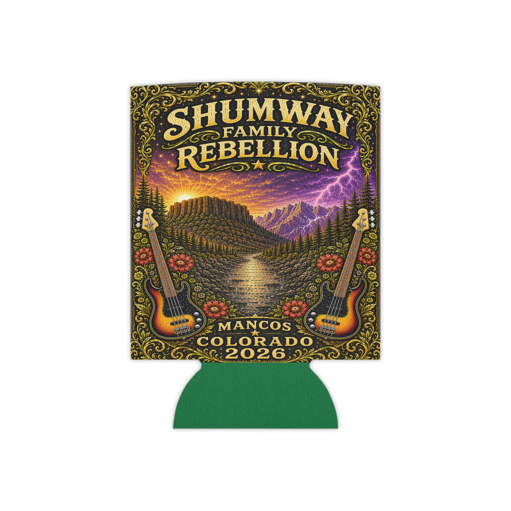 Shumway Family Rebellion Poster Can Cooler | Concert Landscape, Guitars