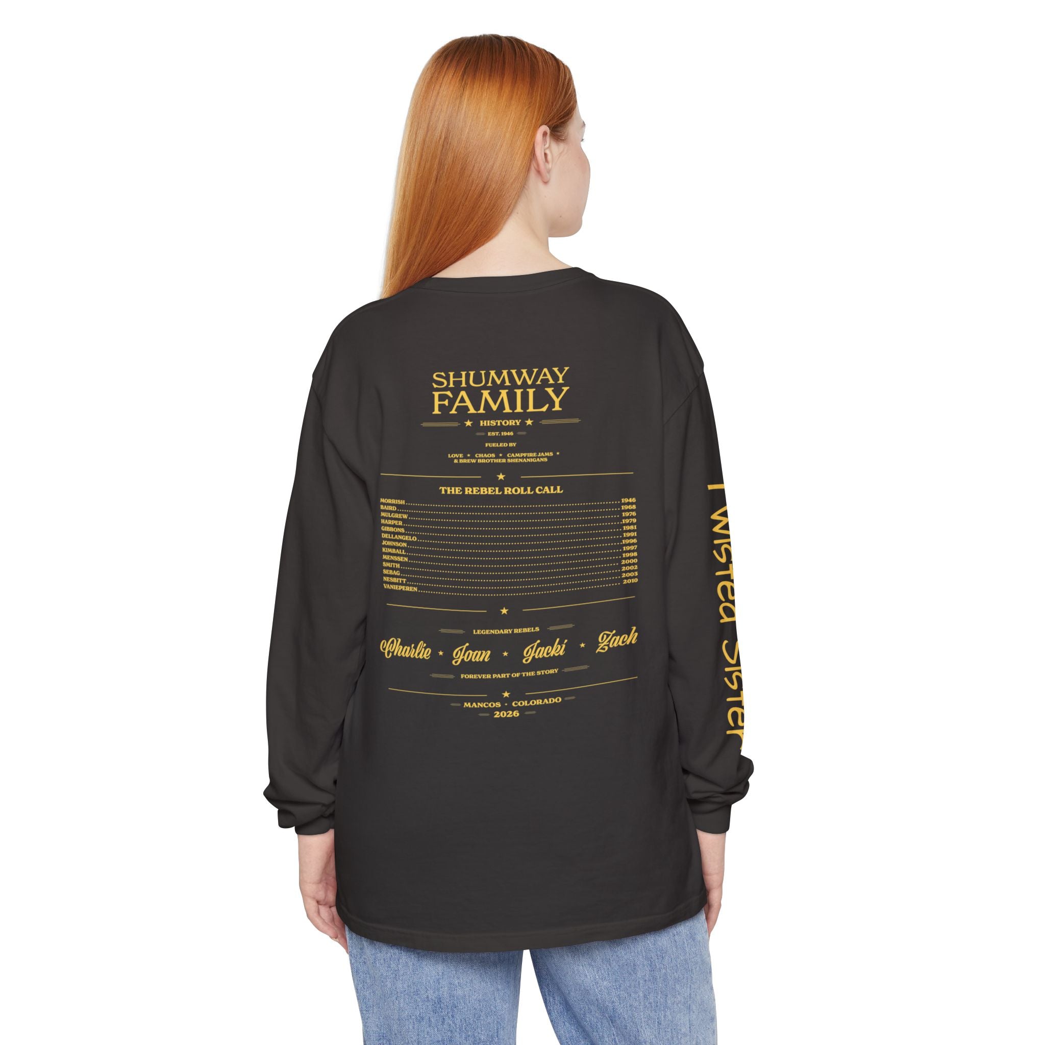 Twisted Sister - Shumway by Choice Family Rebellion Tour Long Sleeve Shirt | Band Poster Tee