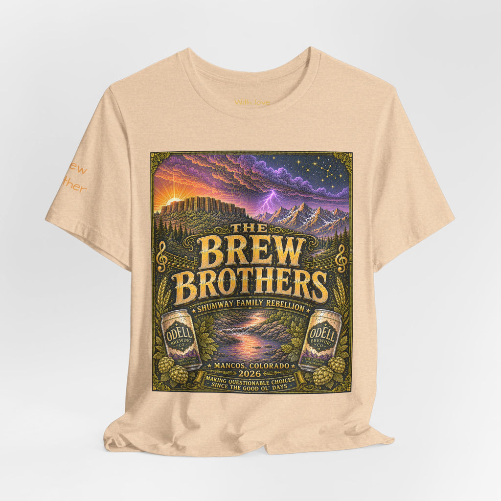 Brew Brother - Family Rebellion tour tee | Concert Poster T-shirt, Acoustic Folk Design