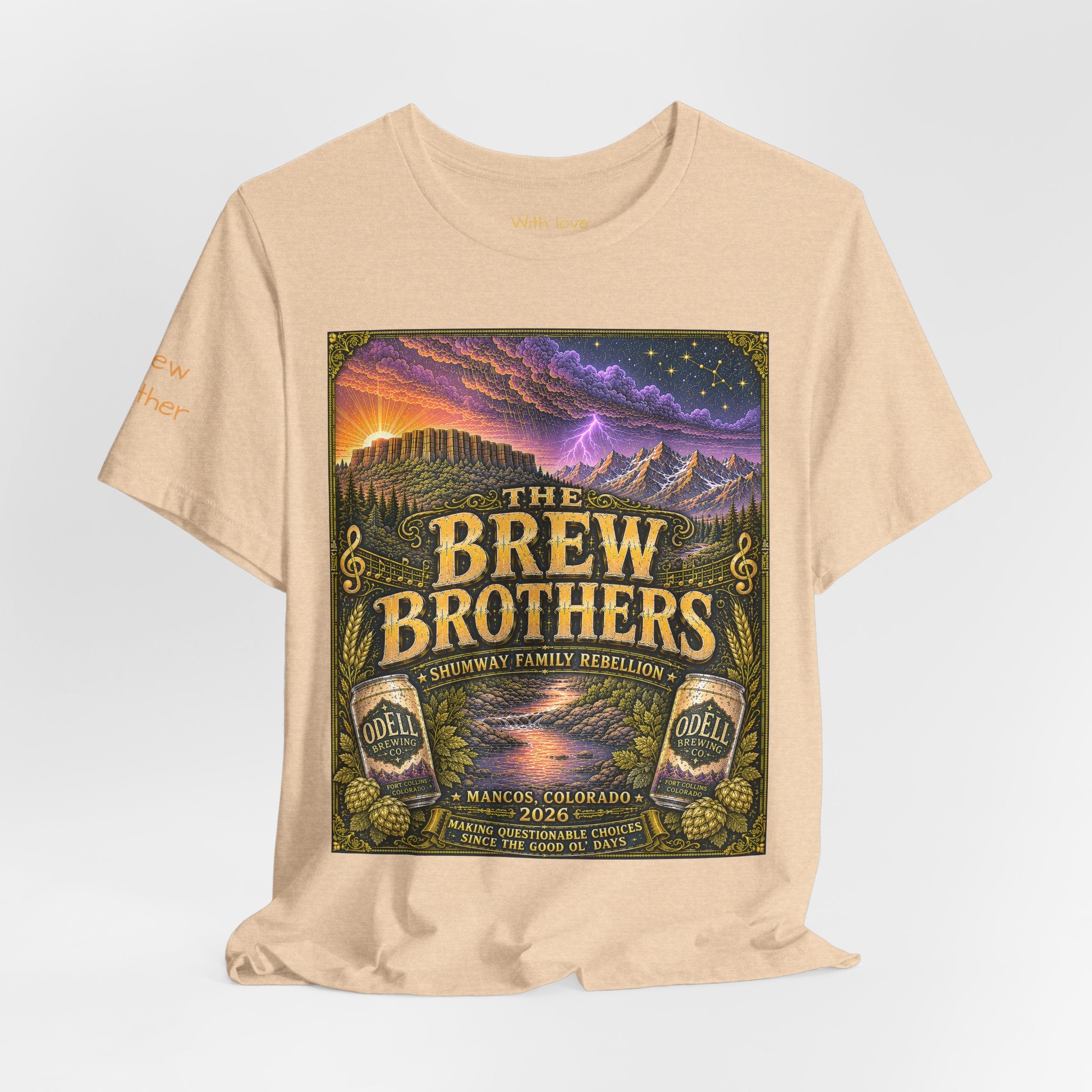 Brew Brother - Family Rebellion tour tee | Concert Poster T-shirt, Acoustic Folk Design